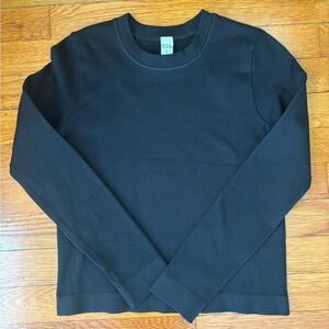 Girls DSG black ribbed long-sleeve - New- Size L (14)